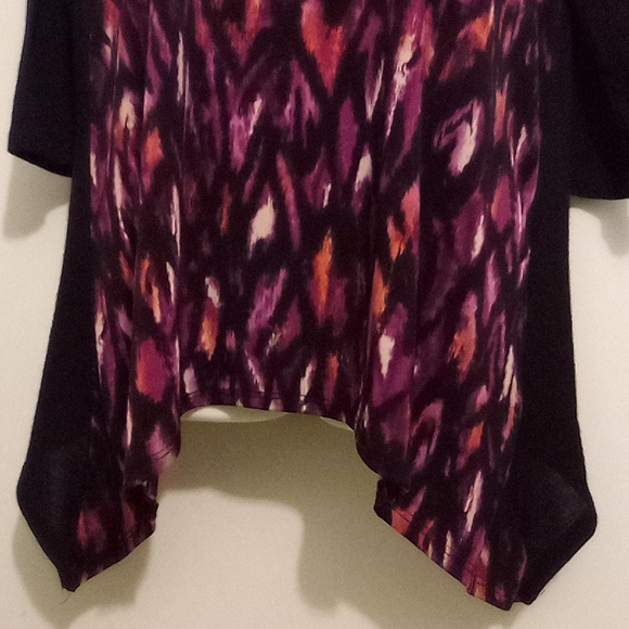 Asymmetrical Top With Accent Beads and Shark Bite Hem - Picture 7 of 10